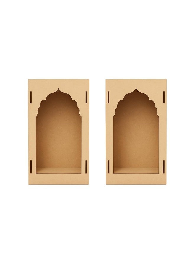 LET'S DIY طقم ديكور حائط "جاروكا" من خشب MDF غير مكتمل الصنع - صندوق خشبي عادي مقطوع يدويًا لتزيين المنزل بشكل إبداعي، وإطار قابل للتخصيص للأعمال الفنية والرسم والمشاريع اليدوية. - Image 1